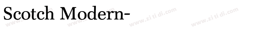 Scotch Modern字体转换